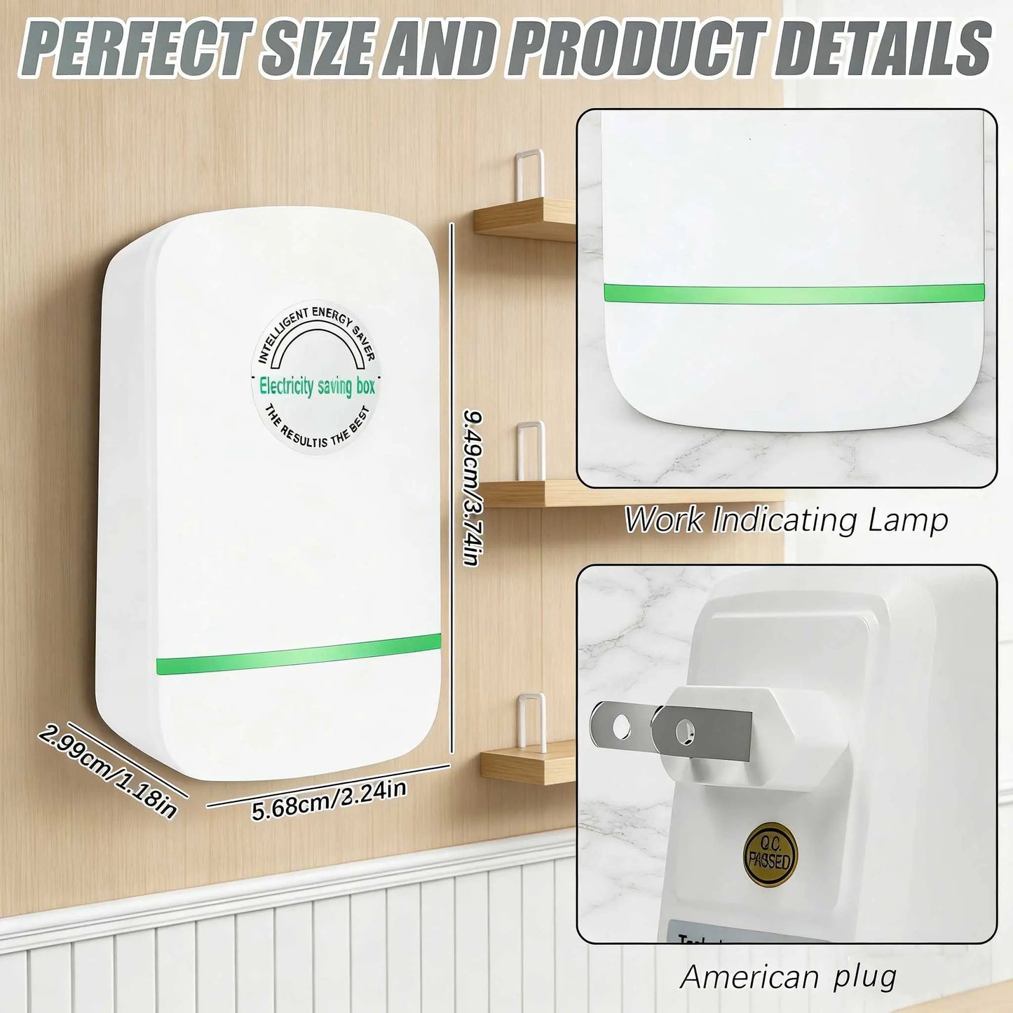 2026 Upgraded Plug-In Power Box with Standard US Plug, Supports Wide Voltage Input from 90V to 250V