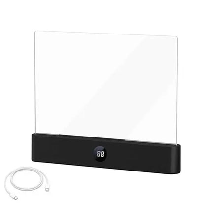 Smart LED Reading Light Book Light Treasure Box Rechargeable Clear LED Flat Reading Light Timer Doodleable Study Lamp the Quiet Reader'S Dream Lights Ultra-Thin Wireless Design