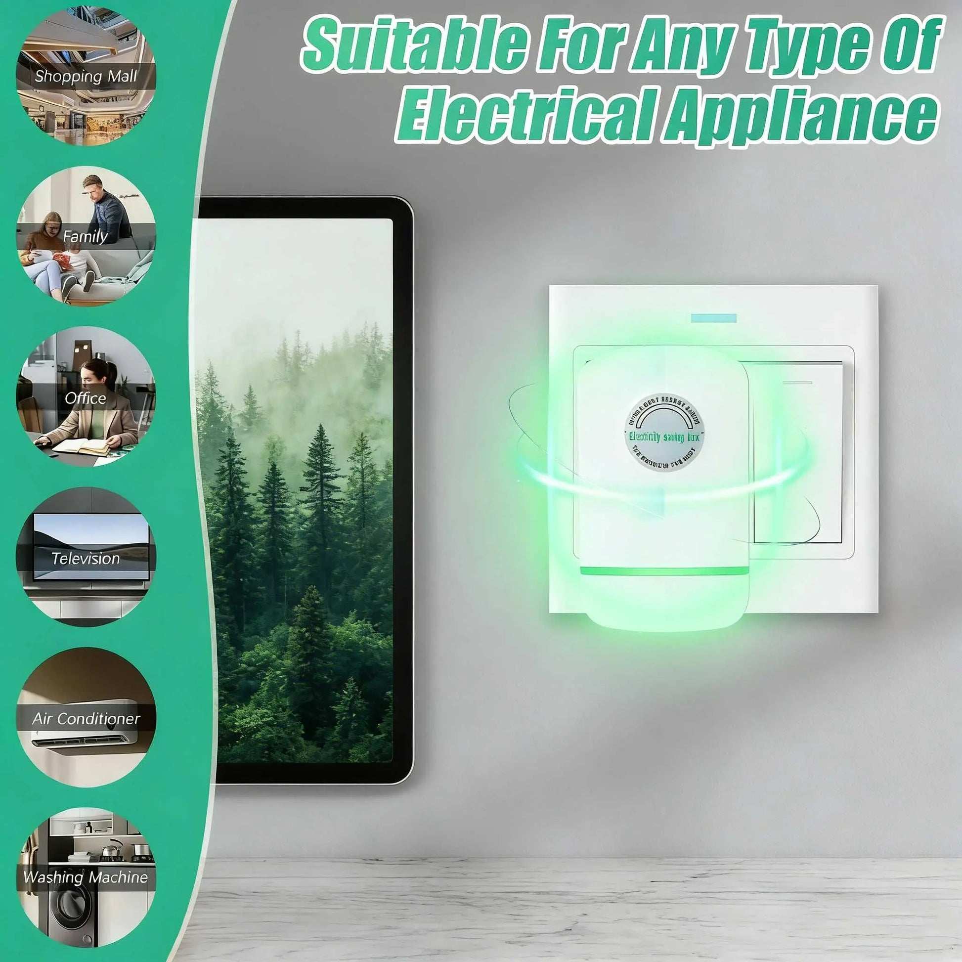 2026 Upgraded Plug-In Power Box with Standard US Plug, Supports Wide Voltage Input from 90V to 250V
